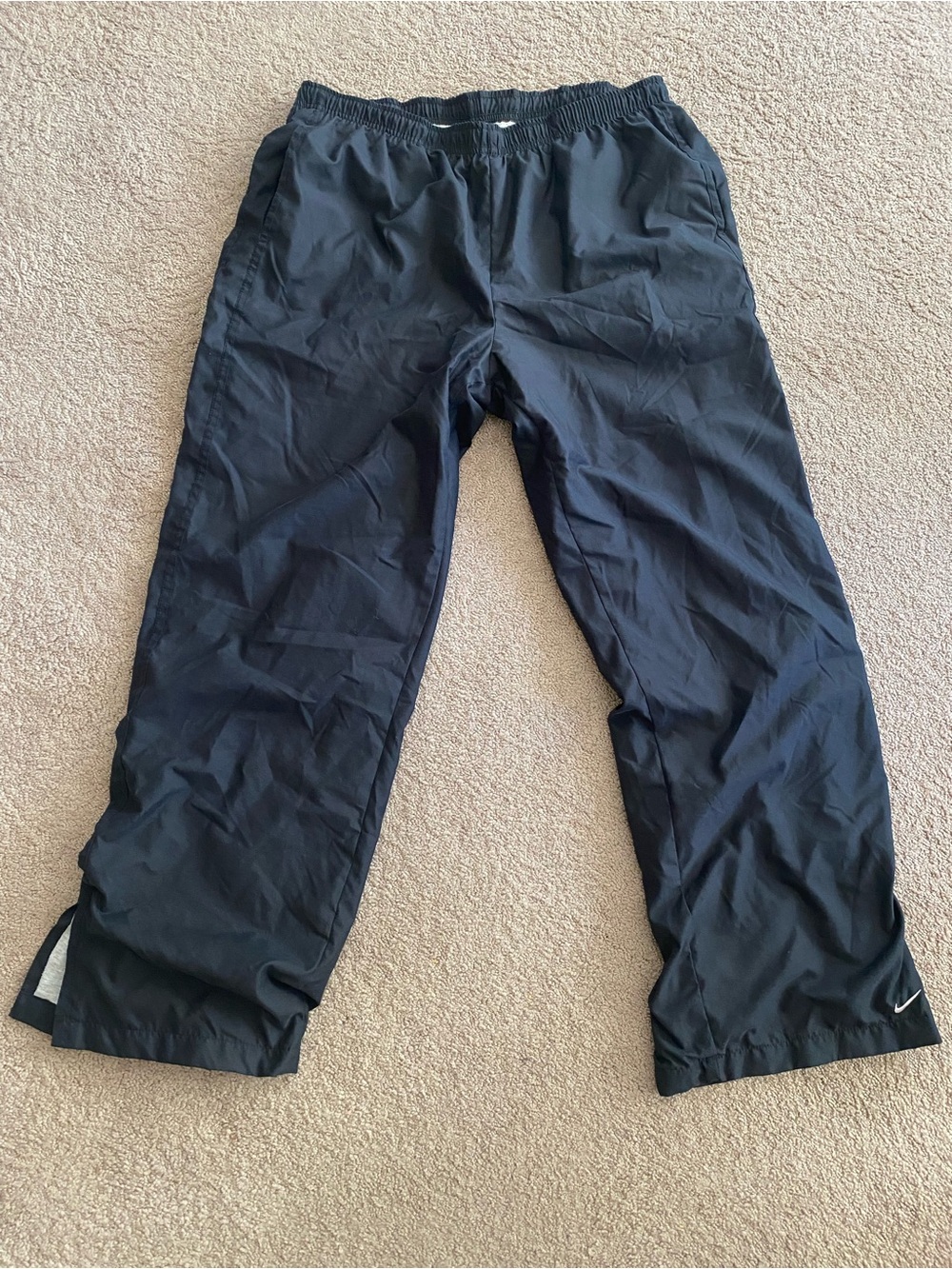 Nike Black Athletic Windbreaker Pants